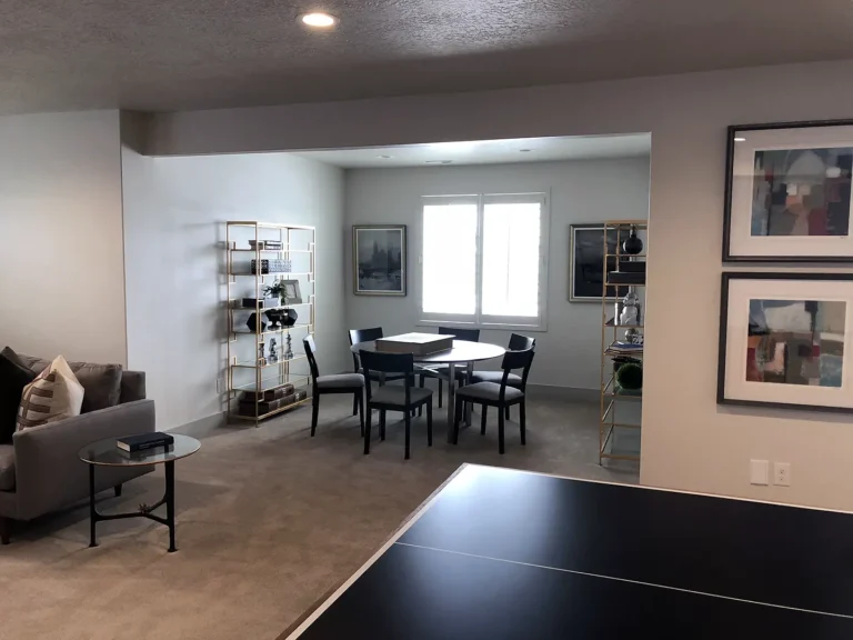 Utah Basement Living Room with Game Table