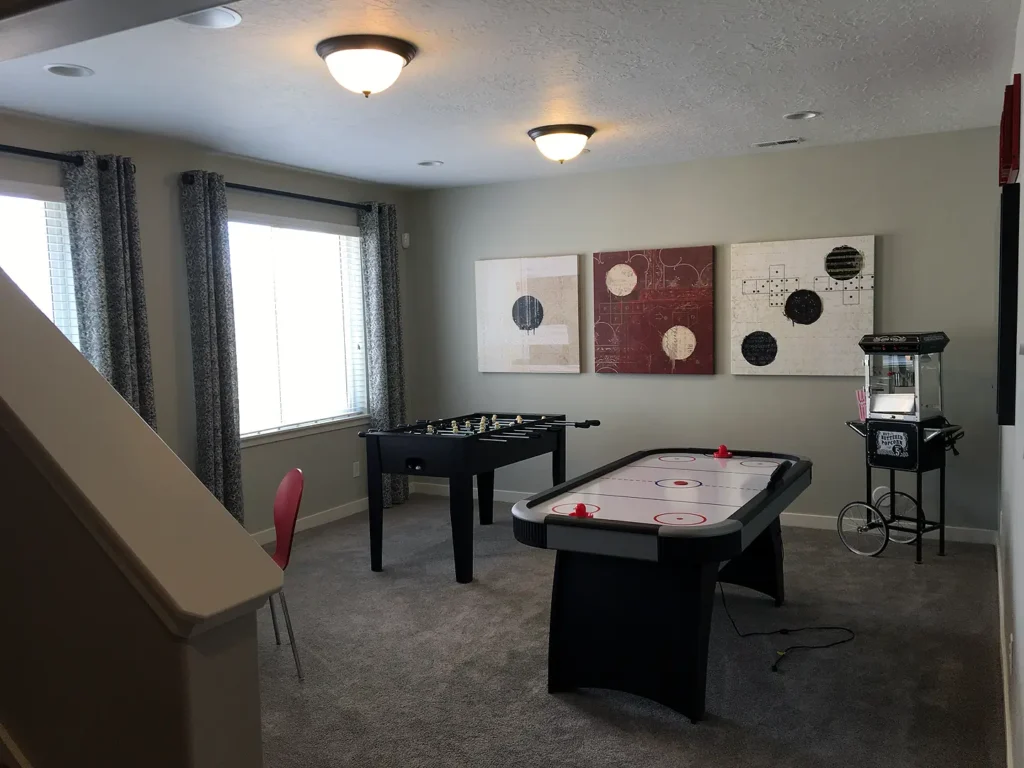 Basement Finishing Utah- game room and play area