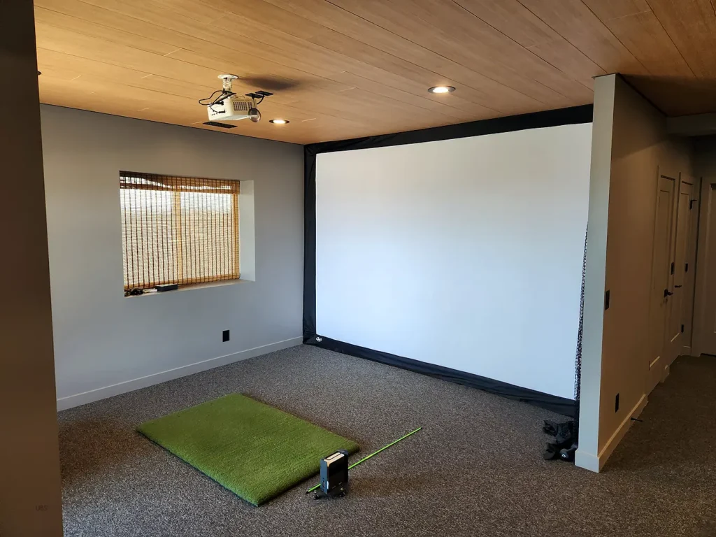 Basement Finishing Salt Lake City- golf simulator i