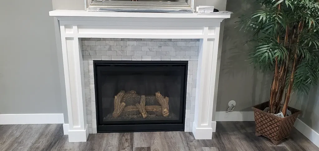 Herriman Utah Basement Finishing- fireplace with a mantel