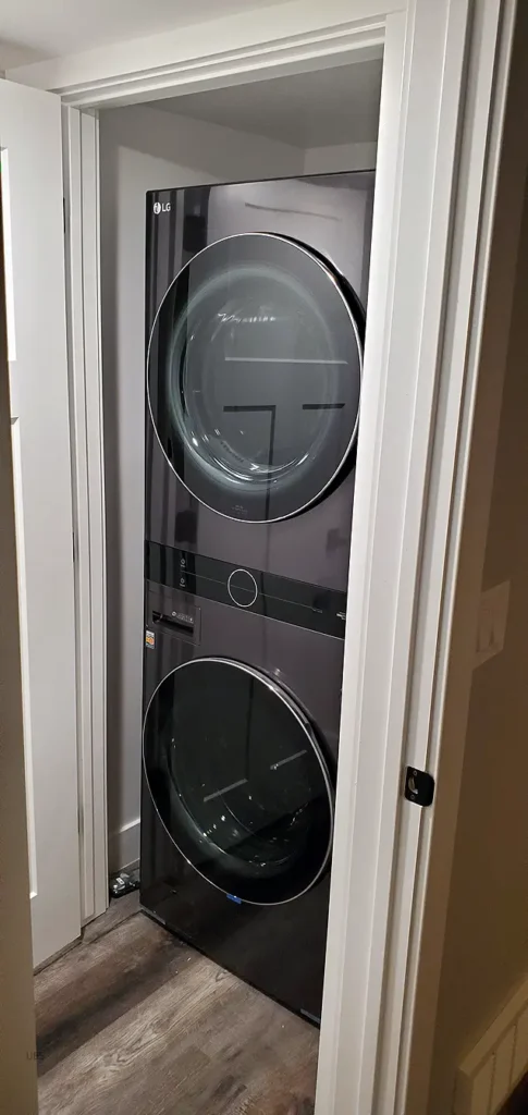 staked washer and dryer