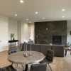 Utah Basement Finishing- family room with a fireplace