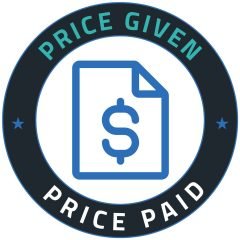 price given price paid icon