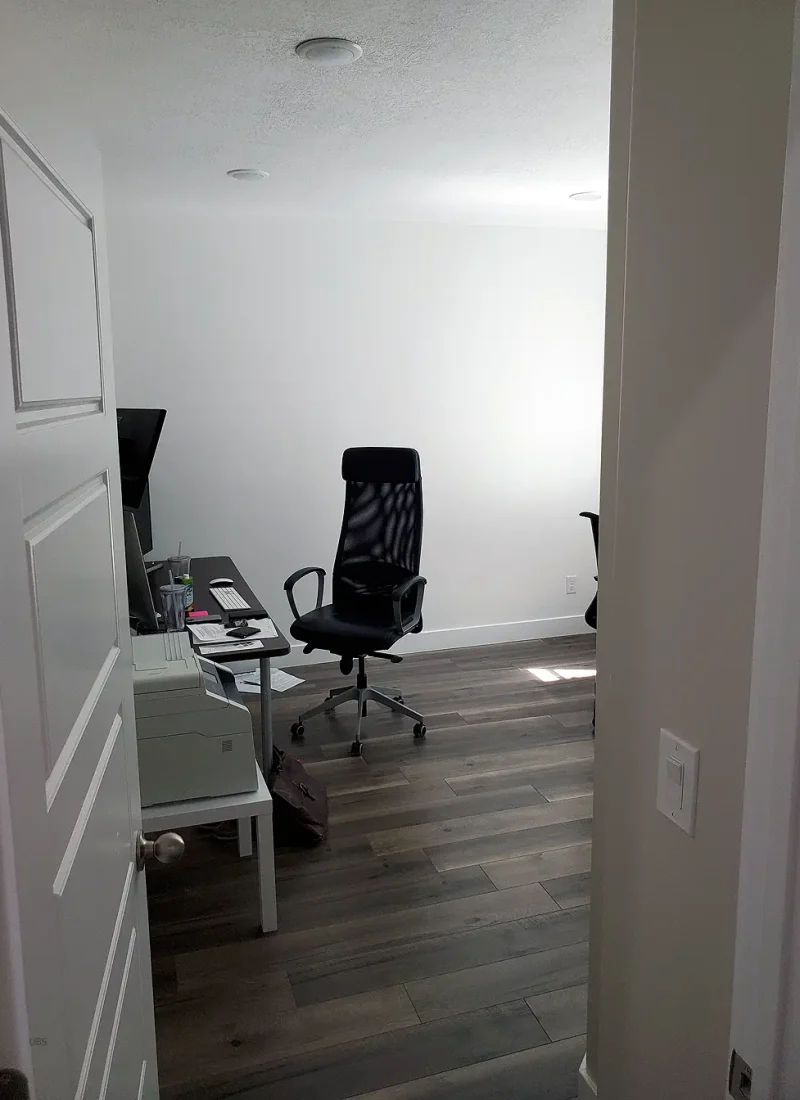 Basement Finishing Utah- basement bedroom used as a home office