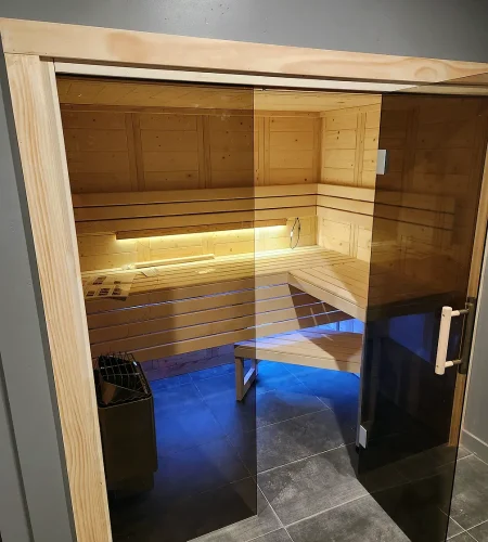 Basement Finishing Utah- a basement remodel that added a wood sauna