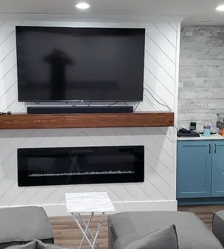 Lehi Basement Finishing- custom entertainment center