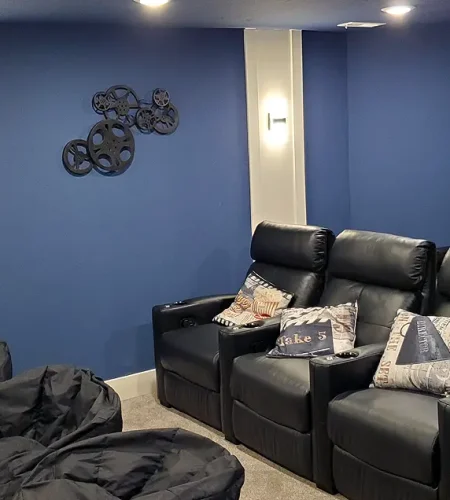 Basement Finishing Utah- custom paint job for a theater room
