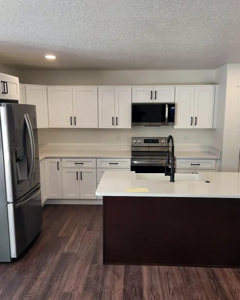Basement Finishing Utah- full kitchenette with an island