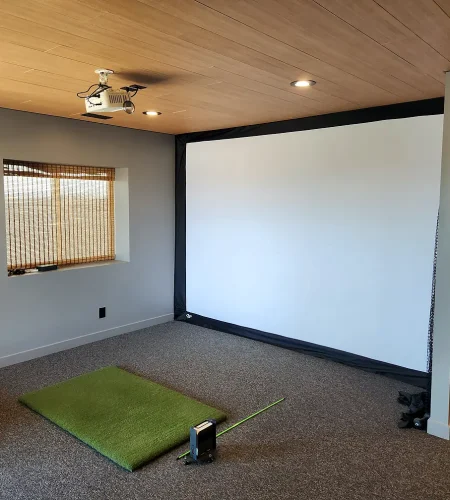 Basement Finishing Salt Lake City- golf simulator i